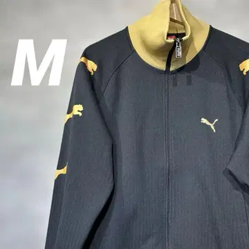 일본제 00s PUMA 트랙 자켓 블랙 x 베이지