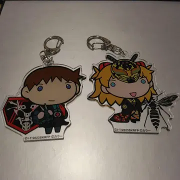 신 가면라이더 x 에반게리온 아크릴 키링