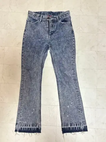 X girl 라이트 블루 부츠컷 데님 갸루