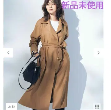 미사용 새상품 23구 이탈리아 원단 린넨 랩 코트 스프링 코트