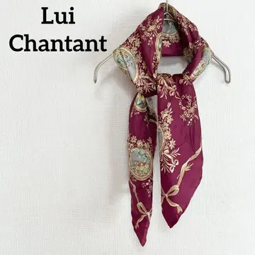 LuiChantant 루이 샨탄 실크 100% 스카프 크림슨