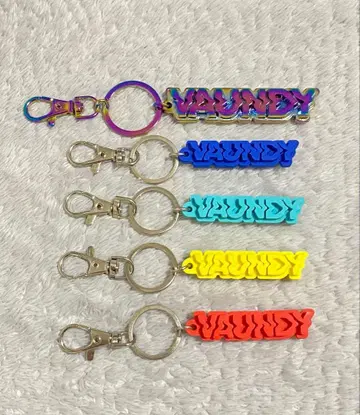 VAUNDY 로고 러버 키링 세트