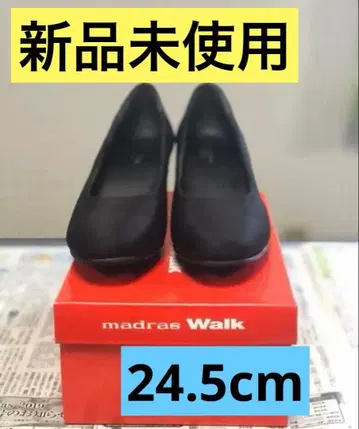 [ 미사용 새상품 ] 24.5cm 마드라스 워크 고어텍스 펌프스 블랙