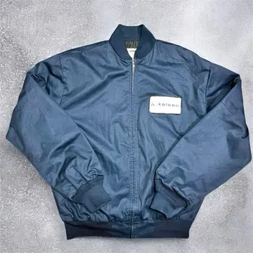 USA 기업 로고 ARAMARK 워크 자켓 네이비 퀼팅 충전솜