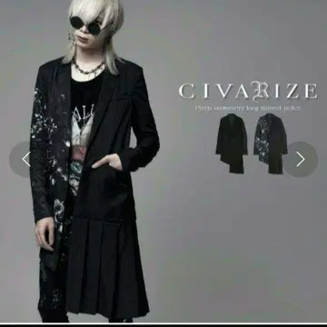 CIVARIZE 블랙 테일러드 자켓 V계 갸루 락