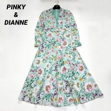 [ 새상품급 ] 핑키앤다이안 플라워 프린트 머메이드 원피스 38