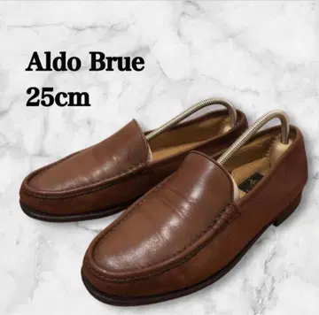 알도 브루에 가죽 신발 브라운 가죽 이탈리아제 25cm