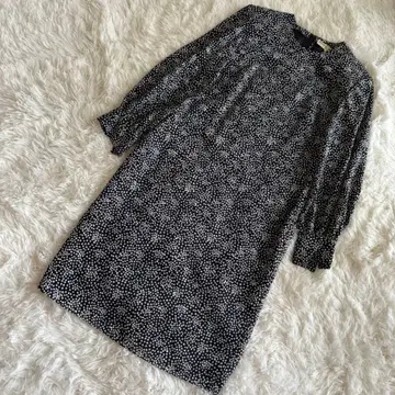 하나에 모리 hanae mori 원피스 올 패턴 네이비 9호 M