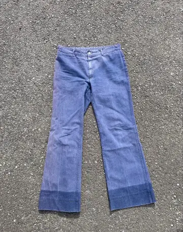 70s 80s 유로 빈티지 플레어 데님 팬츠 46 사이즈