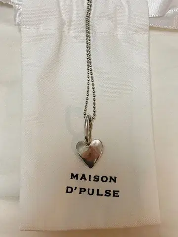 메종드펄스 MAISOND'PULSE 실버 목걸이 하트 40cm
