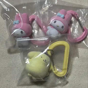 컬러풀 카라비너 마스코트 참 마이멜로디 폼폼푸딩 세트