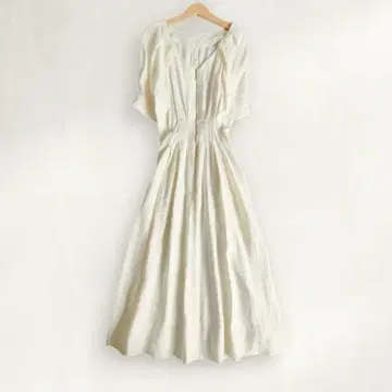 [ 정가 1.6만 ] 라그나문 원피스 집업 퍼프 슬리브 V넥