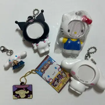 산리오 키티 쿠로미 시나몬 가챠 메지루시 액세서리 5개