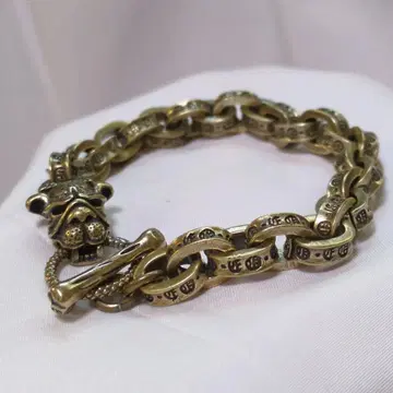 팔찌 금 골드 불독 개 모티브 빈티지 앤티크 중압감