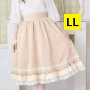 아이노 에리 마농 로즈 스커트 베이지 생성 시마무라 LL 사이즈