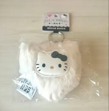 헬로키티 하트 쿠션 키링 화이트