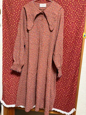 [ 미사용 새상품 ] poppy 서멀 롱 원피스 브라운 S