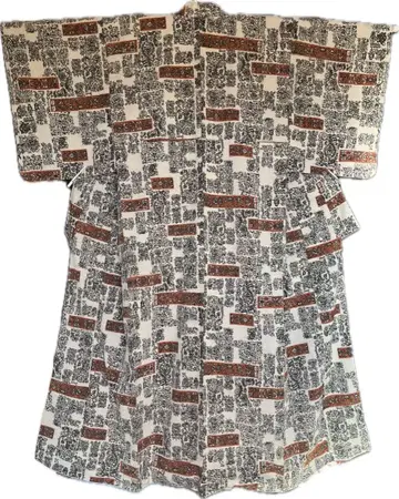 귀여운 기모노 앤티크 사라사 레이스 패턴 고딕풍 아르누보풍 기모노