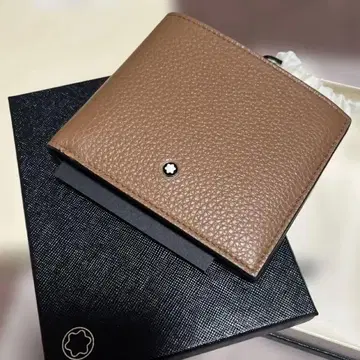 [ 새상품 미사용 ] MONTBLANC 브라운 접이식 지갑
