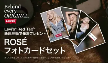 Levi's ROSE 포토카드 세트 입체 로고 오브제 포함