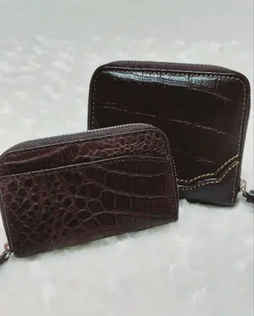 크로커다일 이단 접이식 지갑 & 카드 홀더