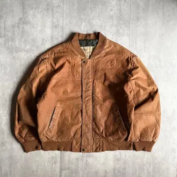 [90s vintage] 봄버 자켓 플라이트 자켓 짧은 기장 천연 가죽
