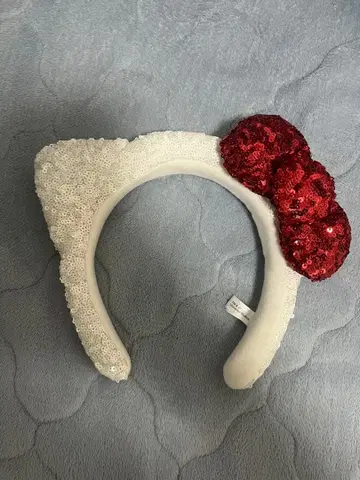 헬로키티 머리띠 유니버셜 스팽글