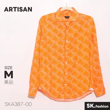 새상품급 ARTISAN 상의 셔츠 올 패턴 보타니컬 프린트 버튼 포함