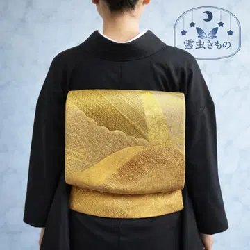 QQ3-78 선착순! 후쿠로 오비 단품 전통 골드 핑크 그린 444cm