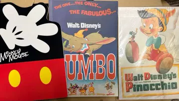 디즈니 노트류 3권 덤보 피노키오 미키 자유 노트 메모 레트로