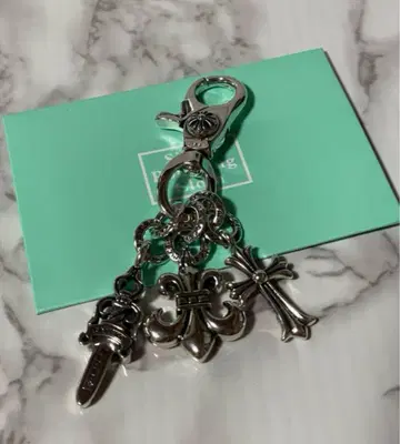 놓치지 마세요 silver925 중후한 느낌 왕도 크로스 키 루프 키링