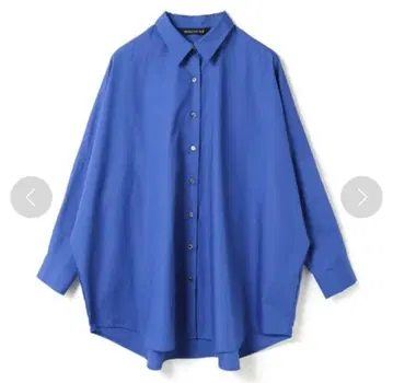 mizuiro ind/미즈이로 인드 코튼 브로드 와이드 셔츠 블루 파랑