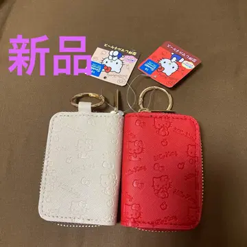 새상품! 헬로키티 엠보 멀티 케이스 빨간색 베이지 키티 엠보 멀티 케이스