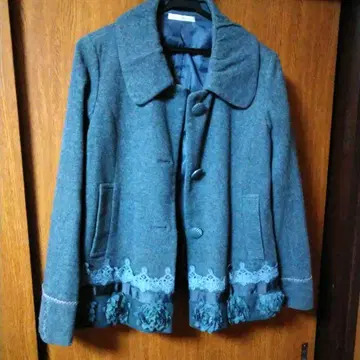 axes femme 그레이 피 코트 울 혼방