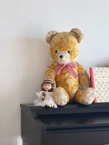 유일무이한 아이 새상품급 큰 빈티지 테디베어 앤티크 베어 봉제 인형