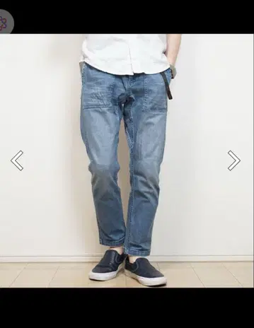 그라미치 x 프릭스스토어 별주 슬림 퍼티그 데님 팬츠 L