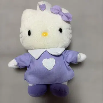 헤이세이 레트로 키티 봉제 인형 간호사 보라색 퍼플
