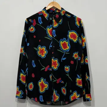 새상품급 폴 스미스 HEAT MAP FLORAL 셔츠 L 블랙