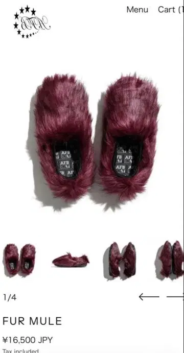 AFB FUR MULE color WINE 와인색