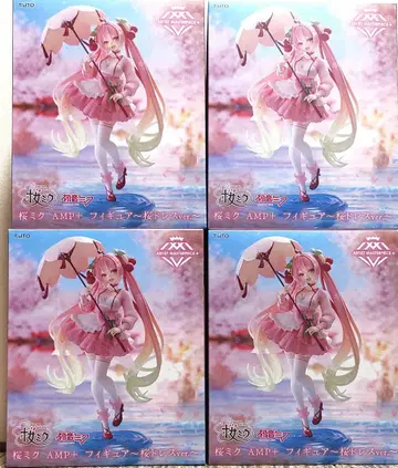 벚꽃 미쿠 AMP+ 피규어 ~벚꽃 드레스ver.~ 4개 세트