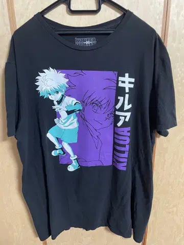 키루아 애니메이션 T셔츠 블랙 HUNTER x HUNTER 코믹스 공식