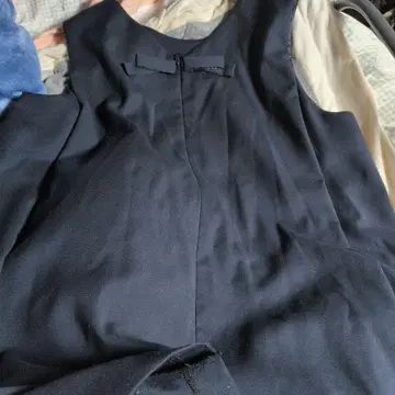 로즈 티아라 백 리본 슬리브리스 원피스 네이비 42