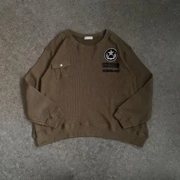 빈티지 긴팔 티셔츠 와플 소재 와펜