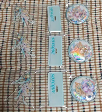 붕괴 3rd 아키하바라 아크릴 스탠드 캔뱃지 마츠스즈메 3종 세트