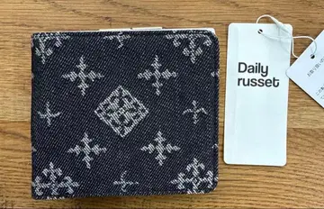 Daily russet 데님 접이식 지갑 블랙