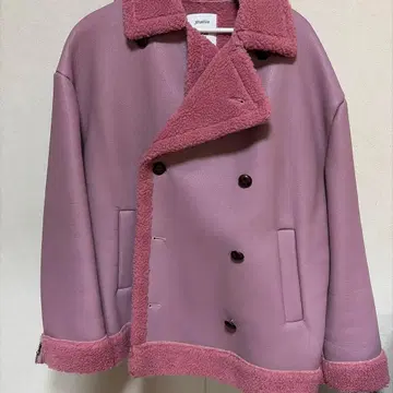 jouetie 핑크 무스탕 코트 M 사이즈