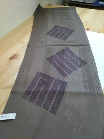 [ 미사용 새상품 ] 오비 장식 천 브라운 계열 원지향 순수 실크