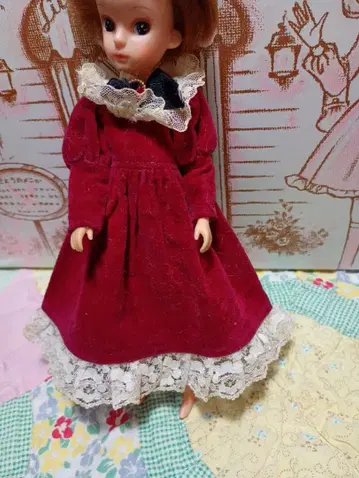 2대 리카짱 옷 갈아입기 의류 빨간색 드레스