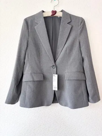 새상품 GU 워셔블 테일러드 자켓 Z 여성용 L 그레이