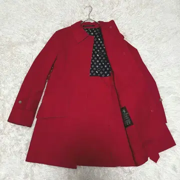 맥킨토시 고무 코트 스탠 칼라 빨간색 34